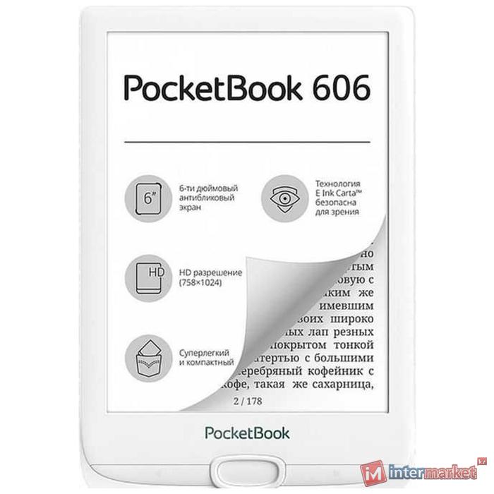 Электронная книга PocketBook 606, 1GHz, 256MbRAM/8GbROM, 6.0